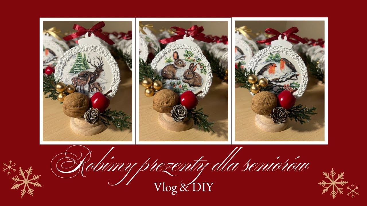 Vlogmas: Robimy własnoręczne prezenty dla seniorów 🎄❤️ DIY & VLOG na Mikołajki #decoupage 
