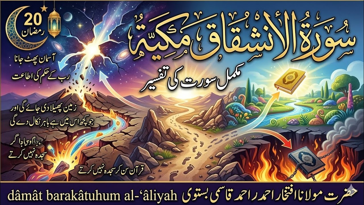 Surah Al-Inshiqaq |سورۃ الانشقاق کی تفسیر|مولانا افتخار احمد قاسمی بستوی|#bayan #tafseer #افتخار 