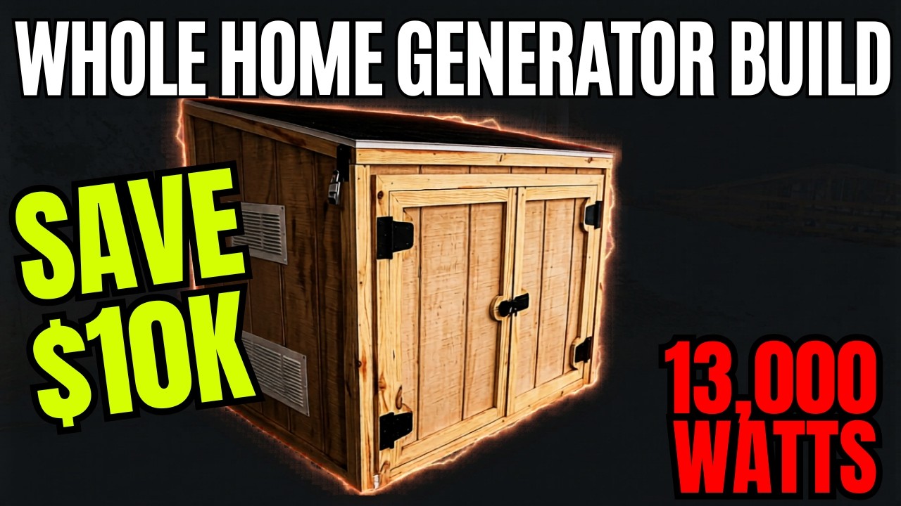 Save 10k with this whole home backup Generator build!