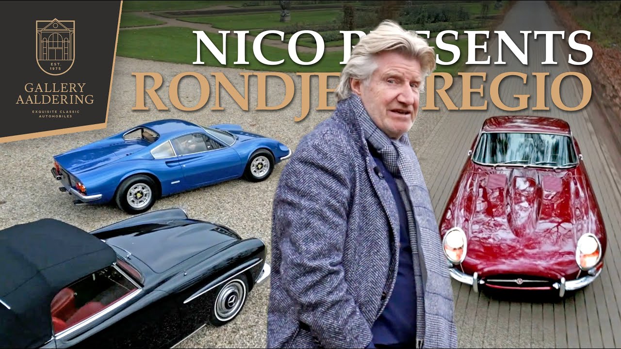 Nico presents: Ferrari Dino, Mercedes-Benz 190SL and Jaguar E-type around Brummen