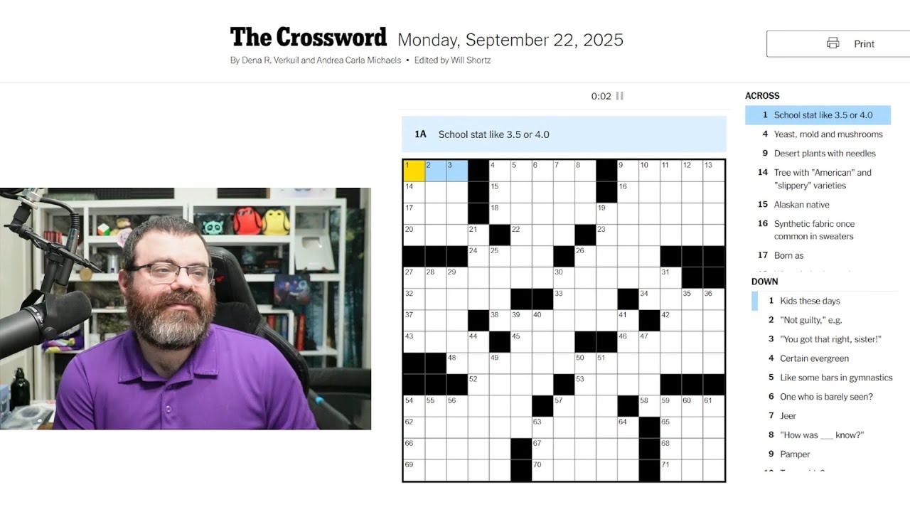 Learning Crossword Week 70 | NYT Crossword Monday Sept 22nd, 2025