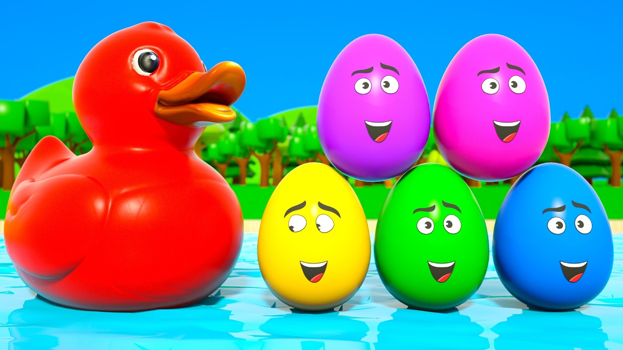 Aprender Colores y Números | Huevos de Colores en la Granja | Canciones Infantiles DuZoo en Español