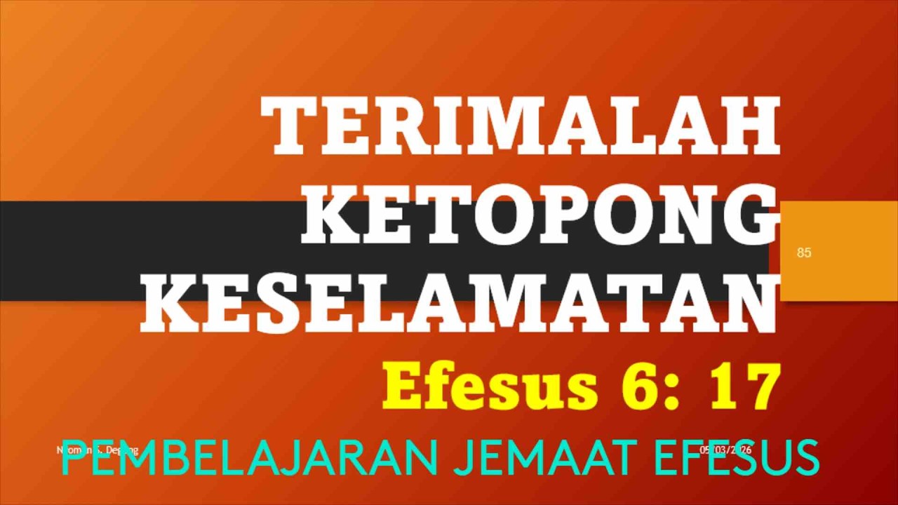 TERIMALAH KETOPONG KESELAMATAN DLM PEPERANGAN ROHANI---LIVESTREAM PPK 050326