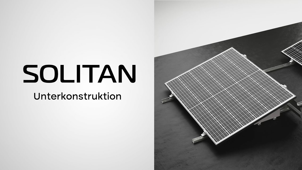Solitan | Flachdach CLICK Unterkonstruktion - Süd / Horizontal