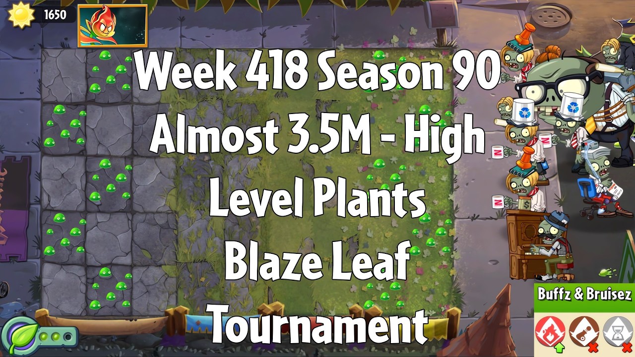 (Almost 3.5M - Blaze Leaf Tournament) PvZ2 Arena Week 418 S90, High Level Plants - Jade League