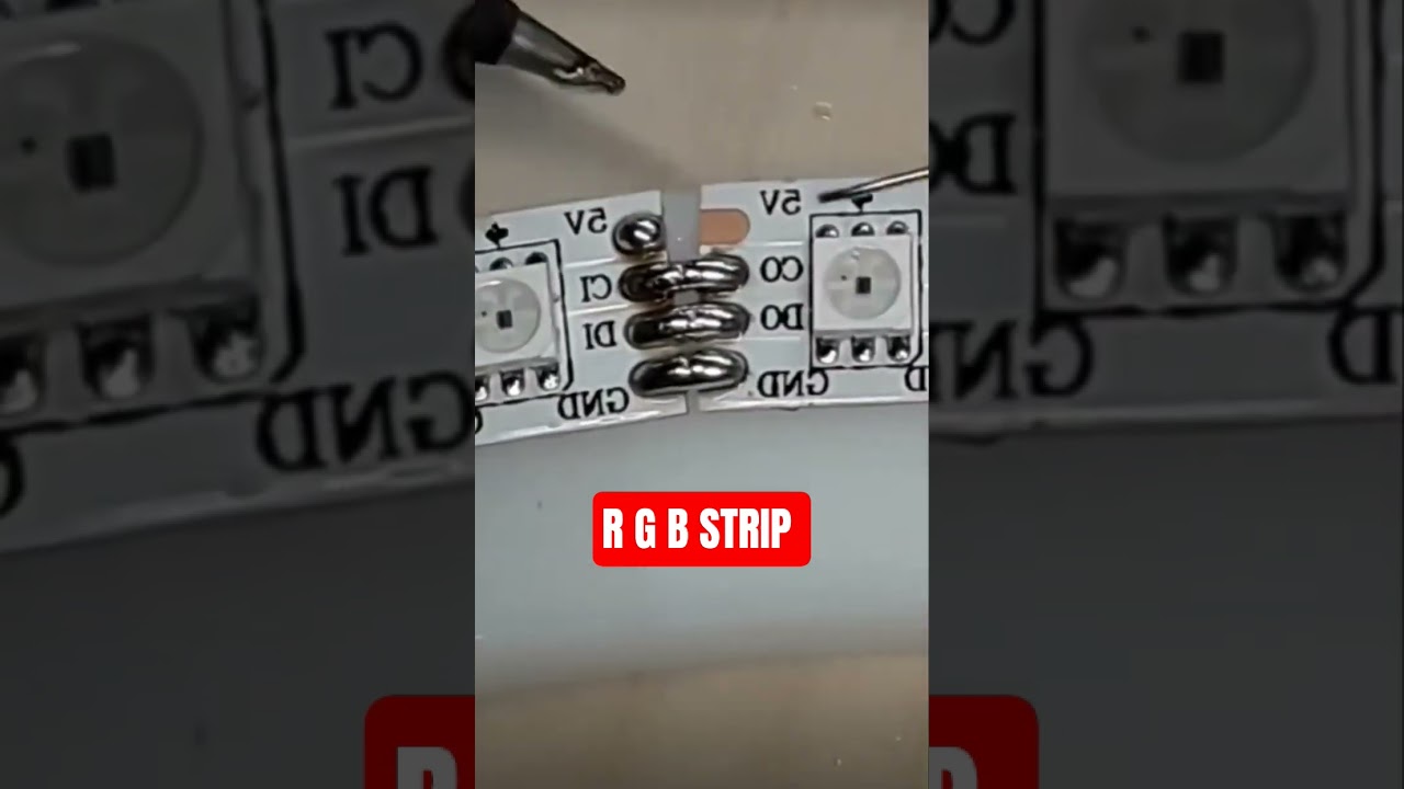 RGB Strip Joint Soldering 🔧 | LED Light Connection Work