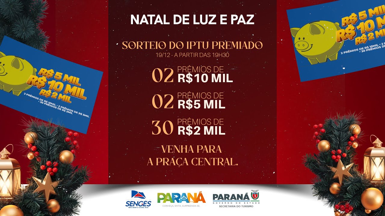 IPTU Premiado 2025 em Seng&eacute;s - PR