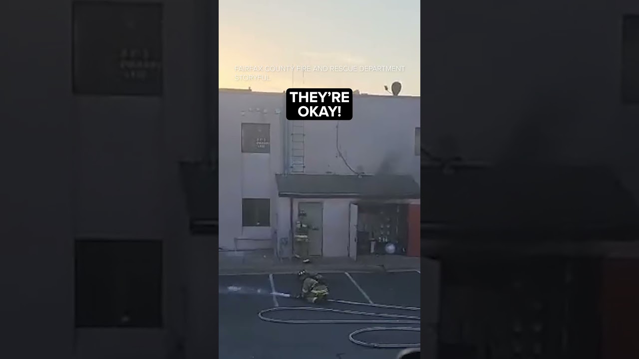 Firefighters caught in fiery blast escape unharmed