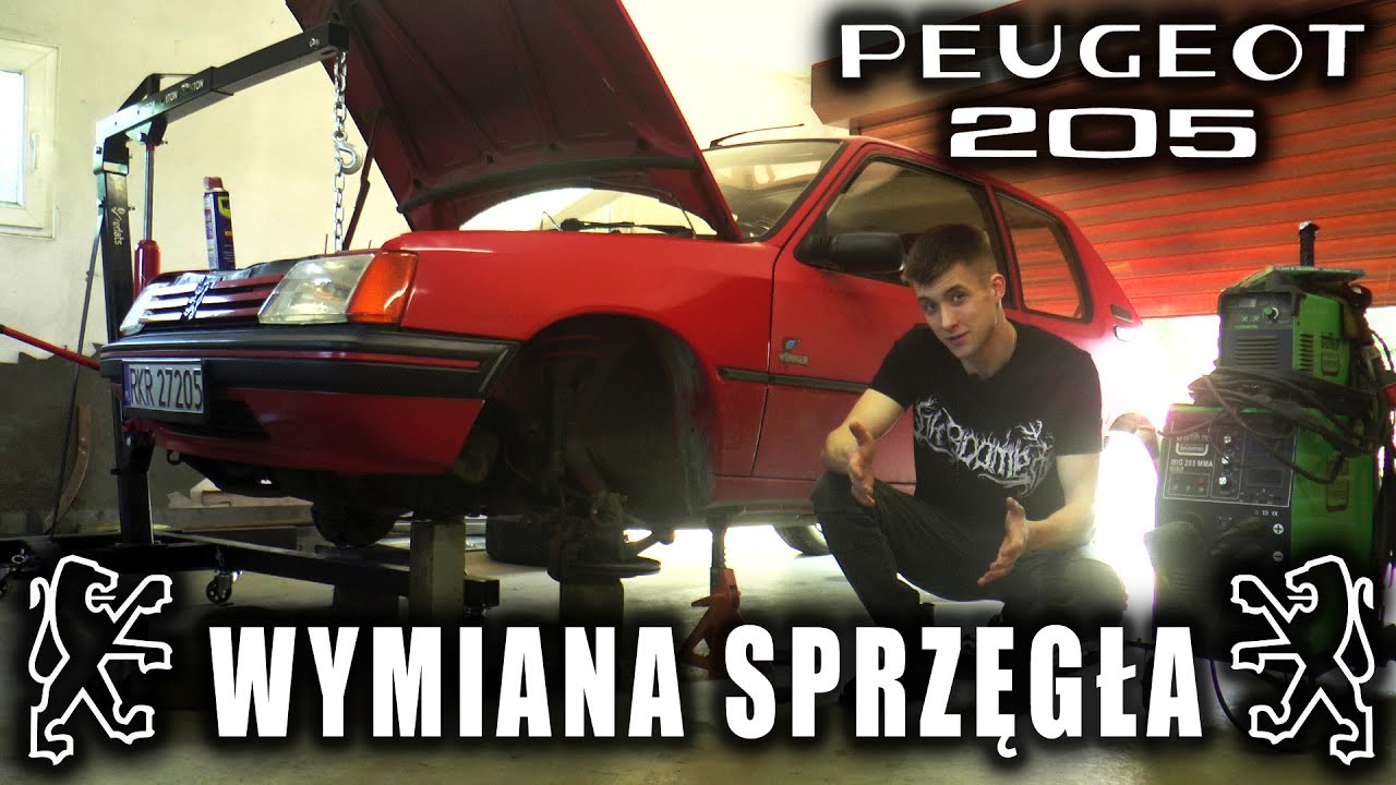 WYMIANA SPRZĘGŁA, PÓŁOSI, WAHACZY I PODUSZKI SILNIKA cz .1 - Peugeot 205 Winner