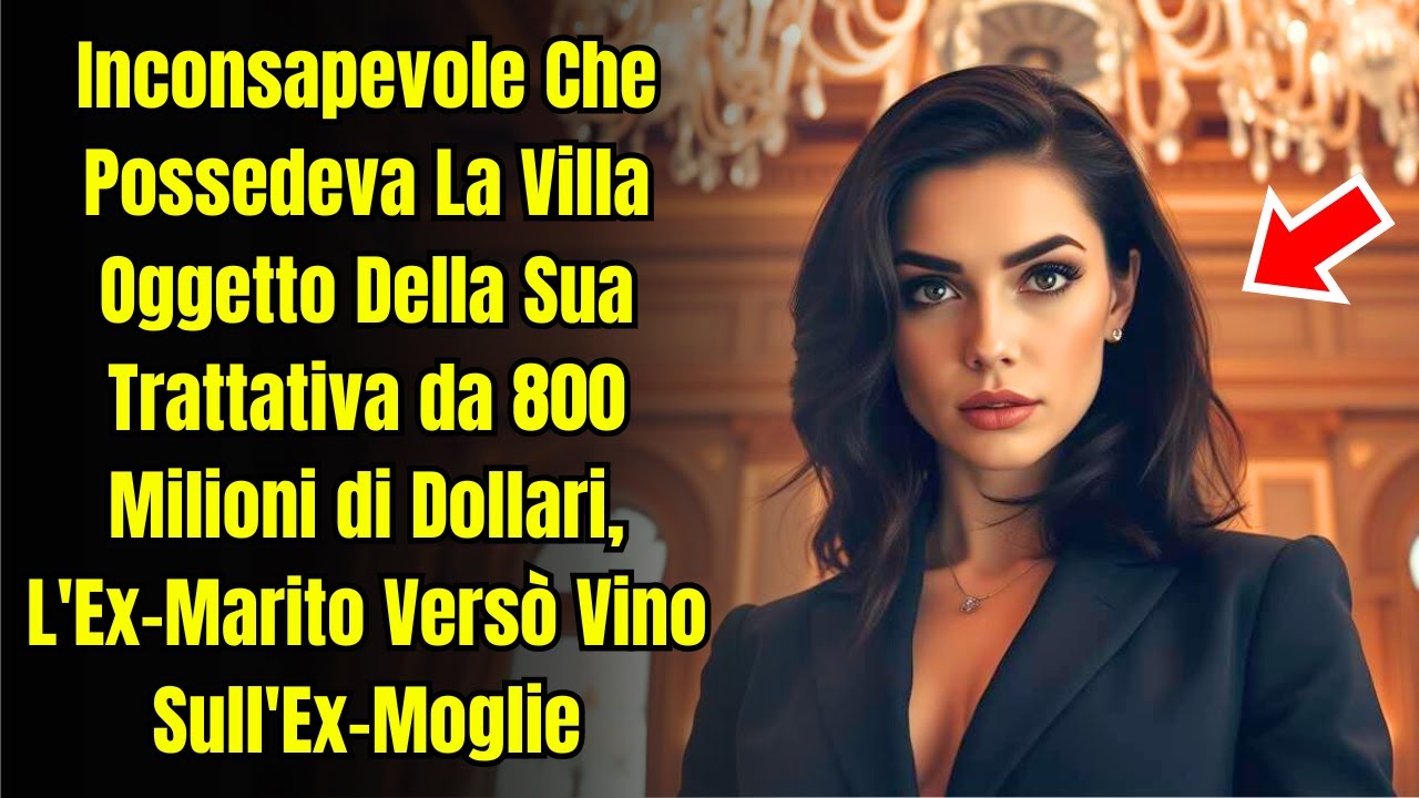 Ex-marito versa vino sull'ex-moglie, ignaro di possedere la villa dell'affare da $800M