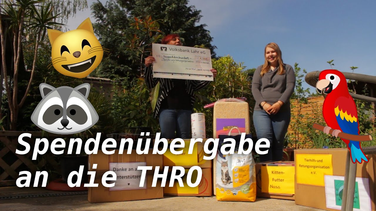 Spendenübergabe an die THRO