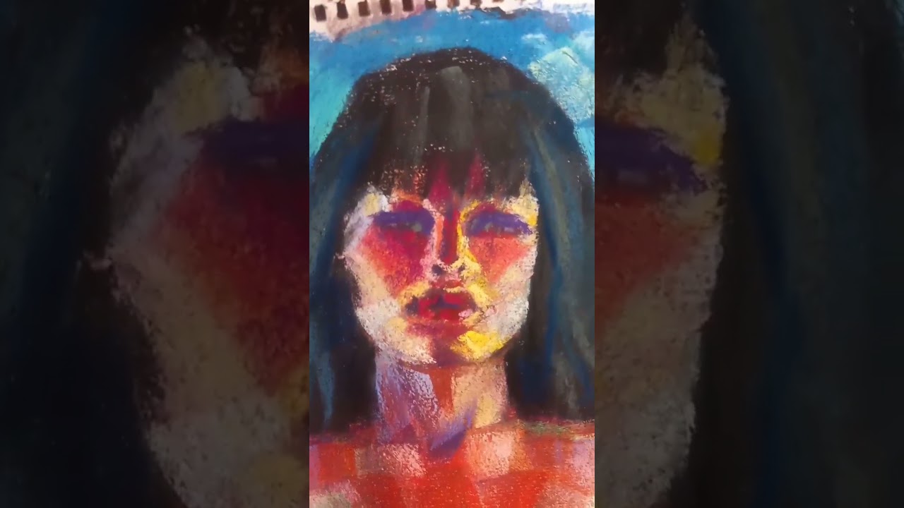 Nude Female figure art model soft pastels 