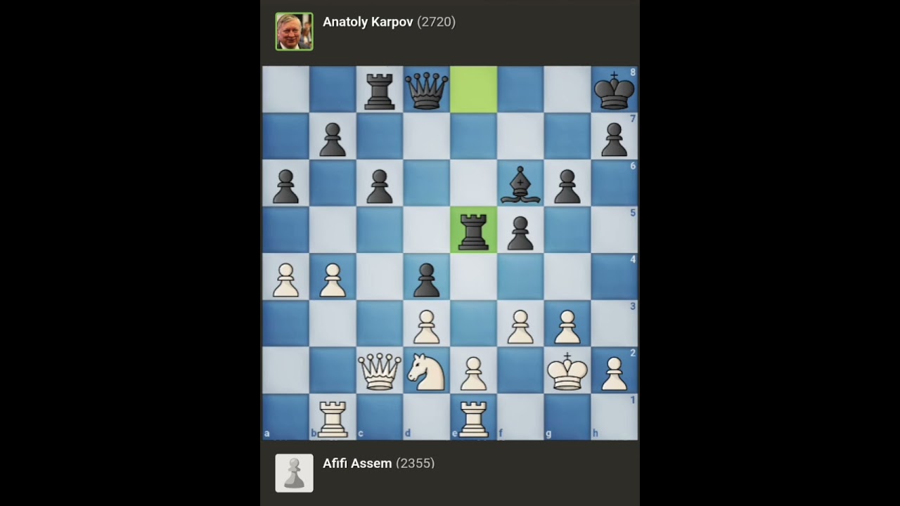 Afifi Assem vs Anatoly Karpov √ Team World Championship • Lucerne - Switzerland (1985)