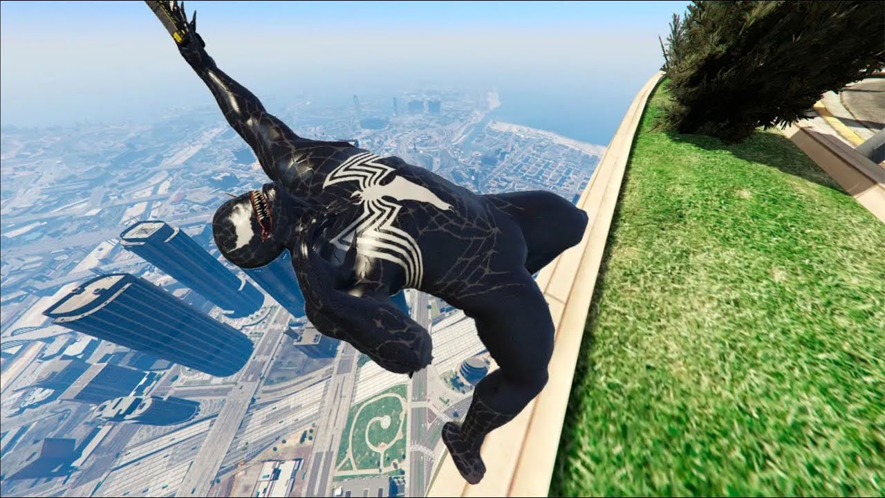 GTA 5 - Epic Fails And Epic Ragdolls #2 - Venom Jumping Off From All The Highest Buildings In GTA 5
