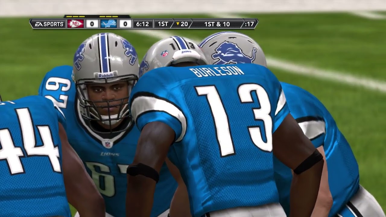 Madden NFL 12 Gameplay - Franchise mode - Kansas City Chiefs vs Detroit Lions