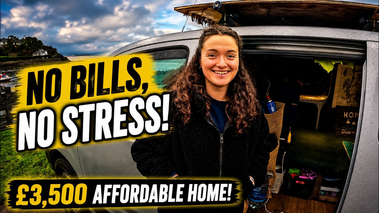 Her TINY and CHEAP Van Life | Opting Out of Society | £3.5k Nissan Van Tour