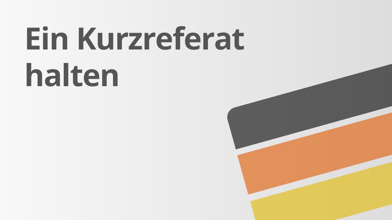 Das Kurzreferat | Deutsch | Methoden und Arbeitstechniken