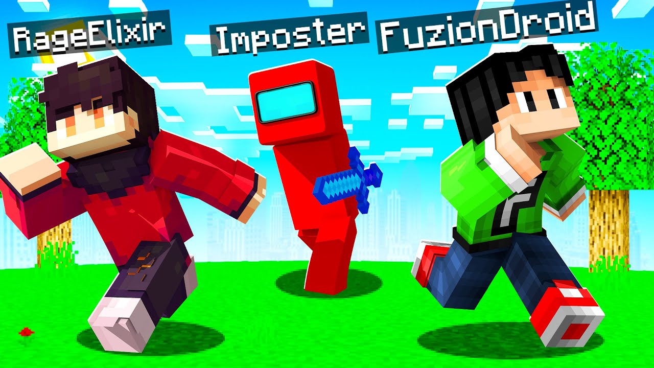 I Disguised as an AMONG US IMPOSTER To TROLL My BEST FRIENDS! (Minecraft Trolling Prank)