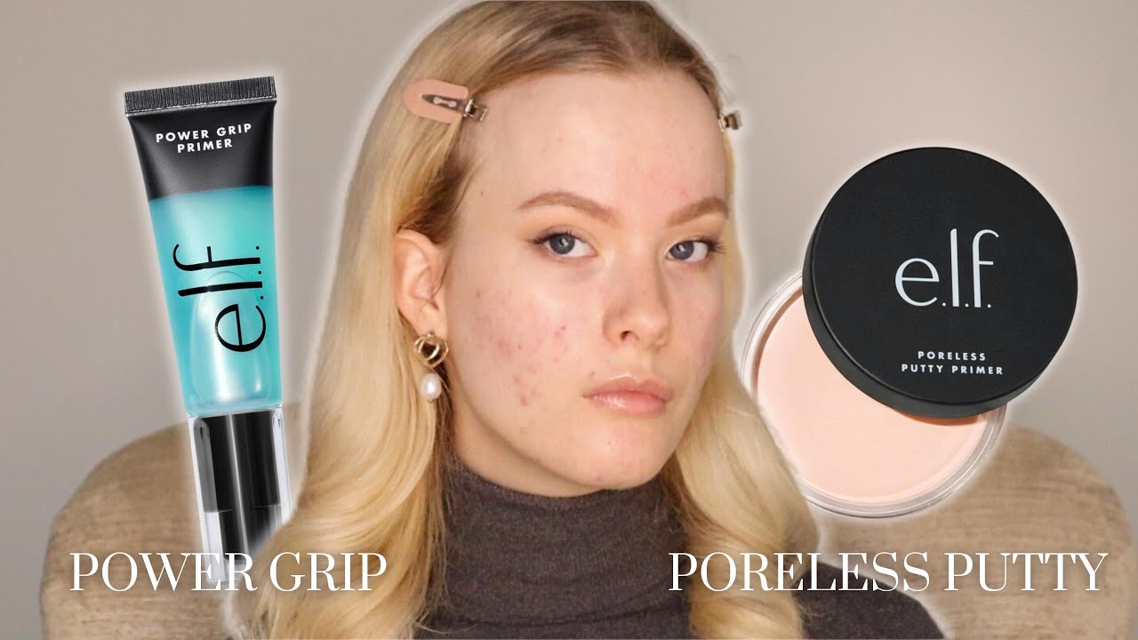 e.l.f. POWER GRIP vs PORELESS PUTTY primer | Side by side comparison and close-up!