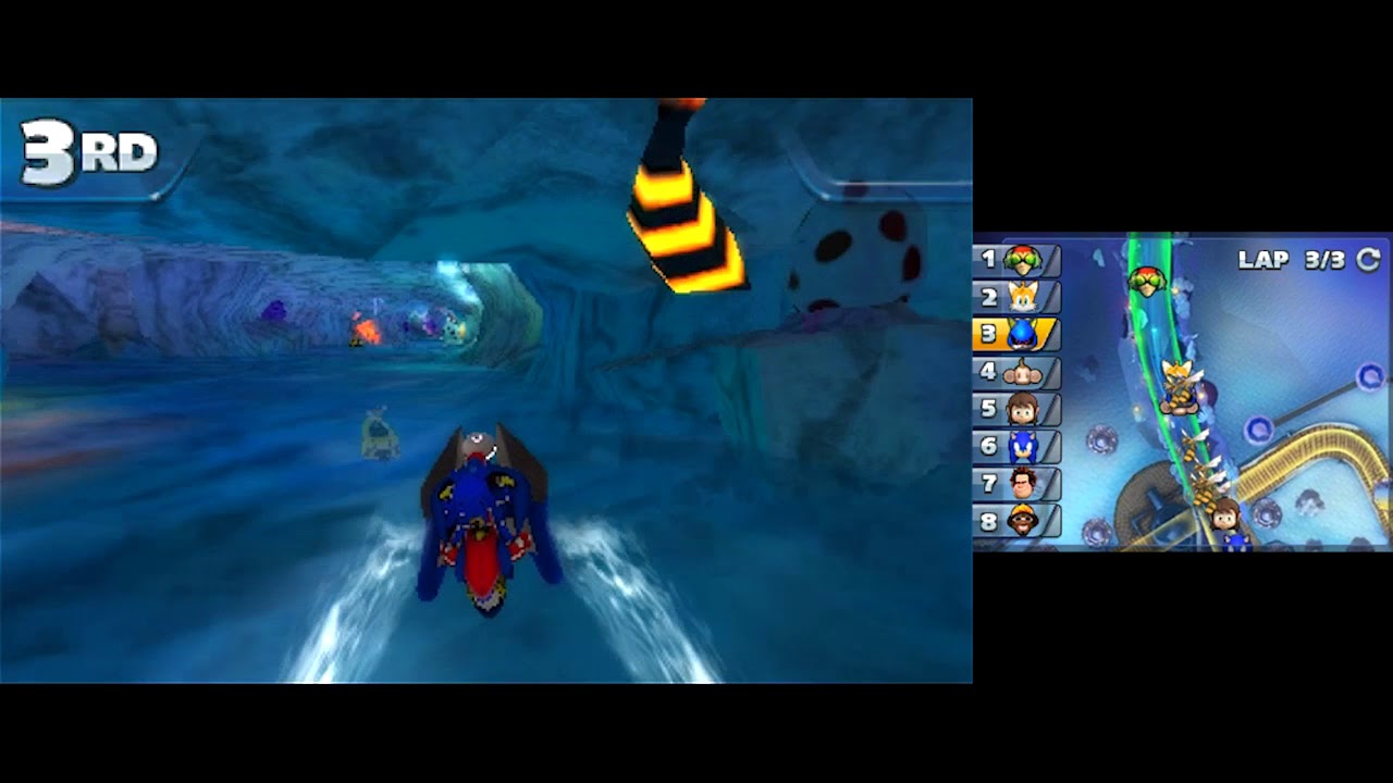 Sonic & All-Stars Racing Transformed (3DS) [GP: Mirror Emerald Cup] (No Commentary)