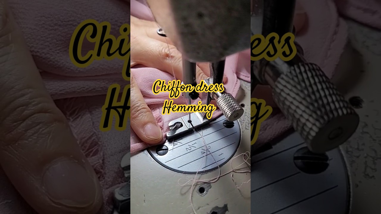 how to rolled hem a Chiffon dress