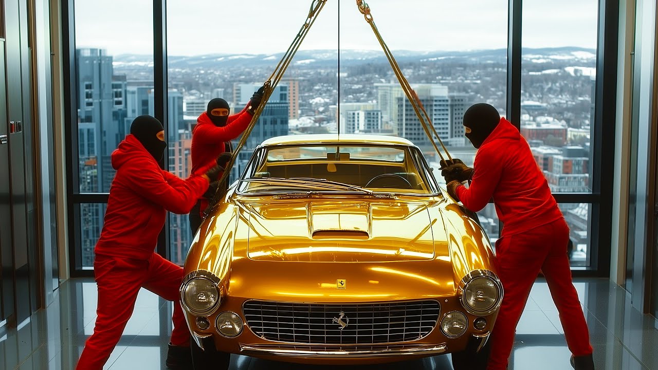 Billionaire Scams His Workers So They Steal His $45 Million Gold Ferrari From a Luxury Skyscraper