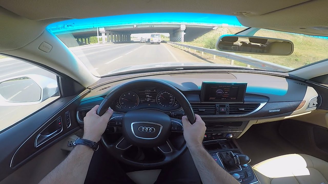 2013 AUDI A6 3.0 TFSI - POV Test Drive, acceleration 0-100km/h