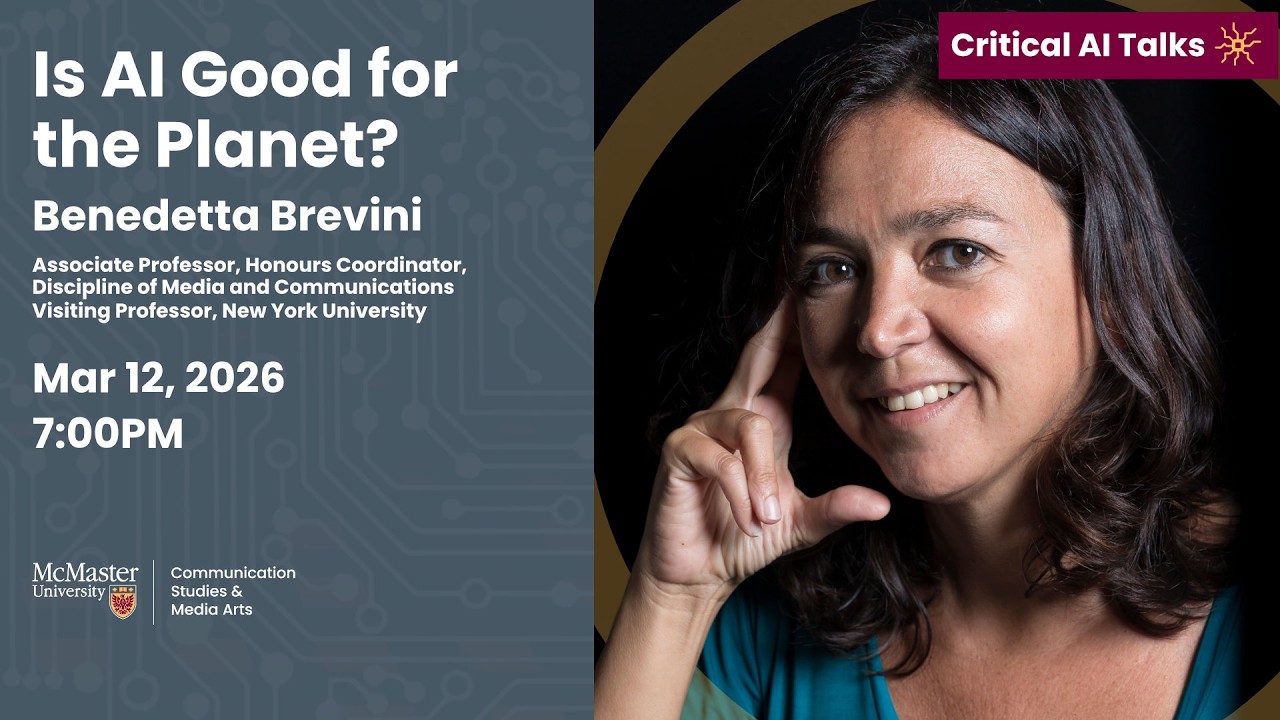 ‘Is AI Good for the Planet?’ with Benetetta Brevini | Critical AI Talks series