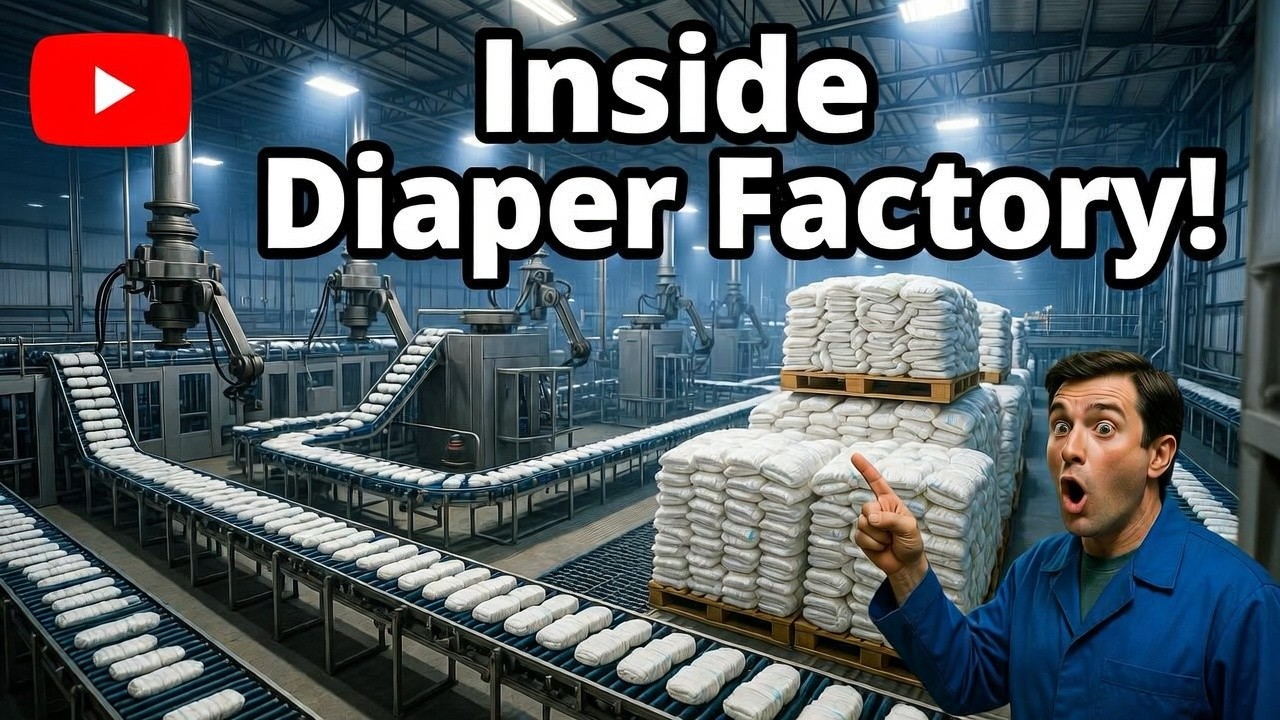 How Baby Diapers Are Made in Factory | Full Manufacturing Process#Manufacturing #FactoryTour