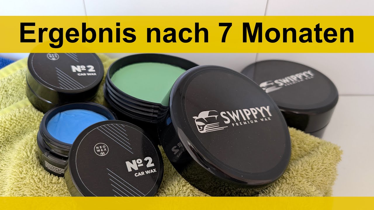 Wie sehen Neowax No.2 und Swippyy Ceramic Carnauba Wax nach 7 Monaten / 3700km aus?
