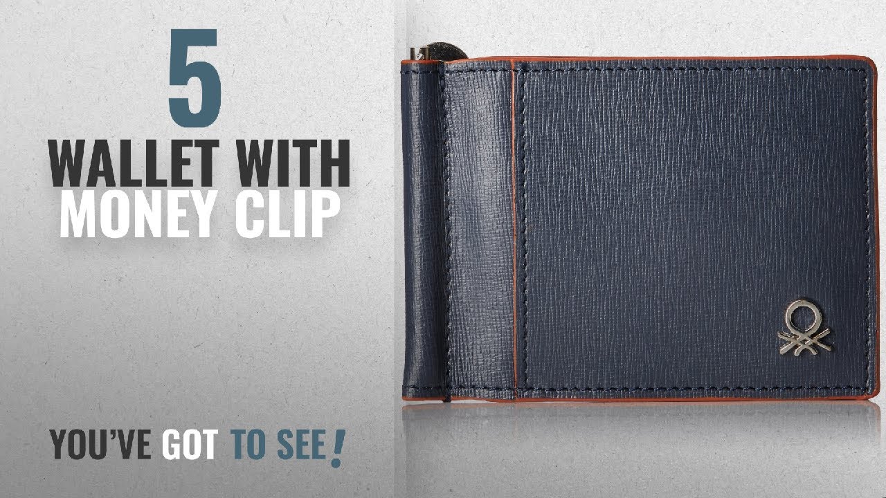 Top 10 Wallet With Money Clip [2018]: United Colors of Benetton Navy Blue Men's Wallet