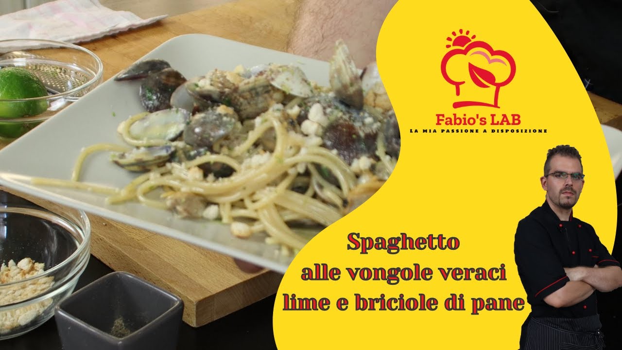 Semplice e veloce...Spaghetto alle #vongole con #lime e pane croccante