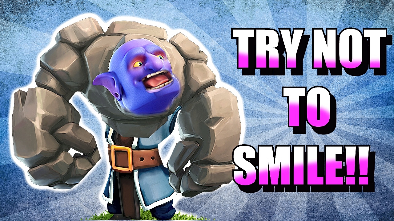 TRY NOT TO SMILE!! 😀IMPOSSIBLE CHALLENGE!! 😀CLASH OF CLANS!!!