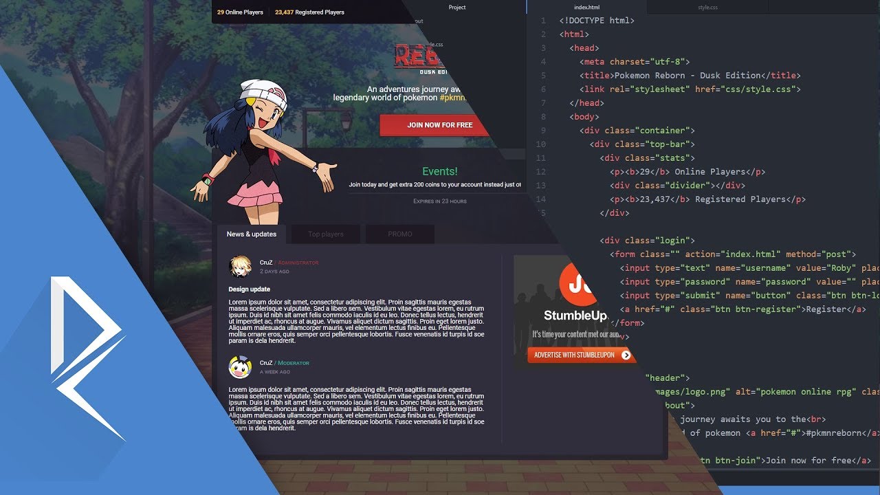 Web design speed code - Landing page [Atom, CSS, HTML]
