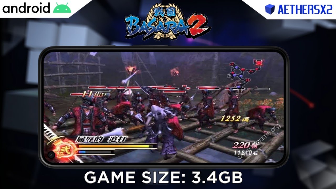 SENGOKU BASARA 2 HEROES [60 FPS] | AETHERSX2 ANDROID | PS2 GAMEPLAY