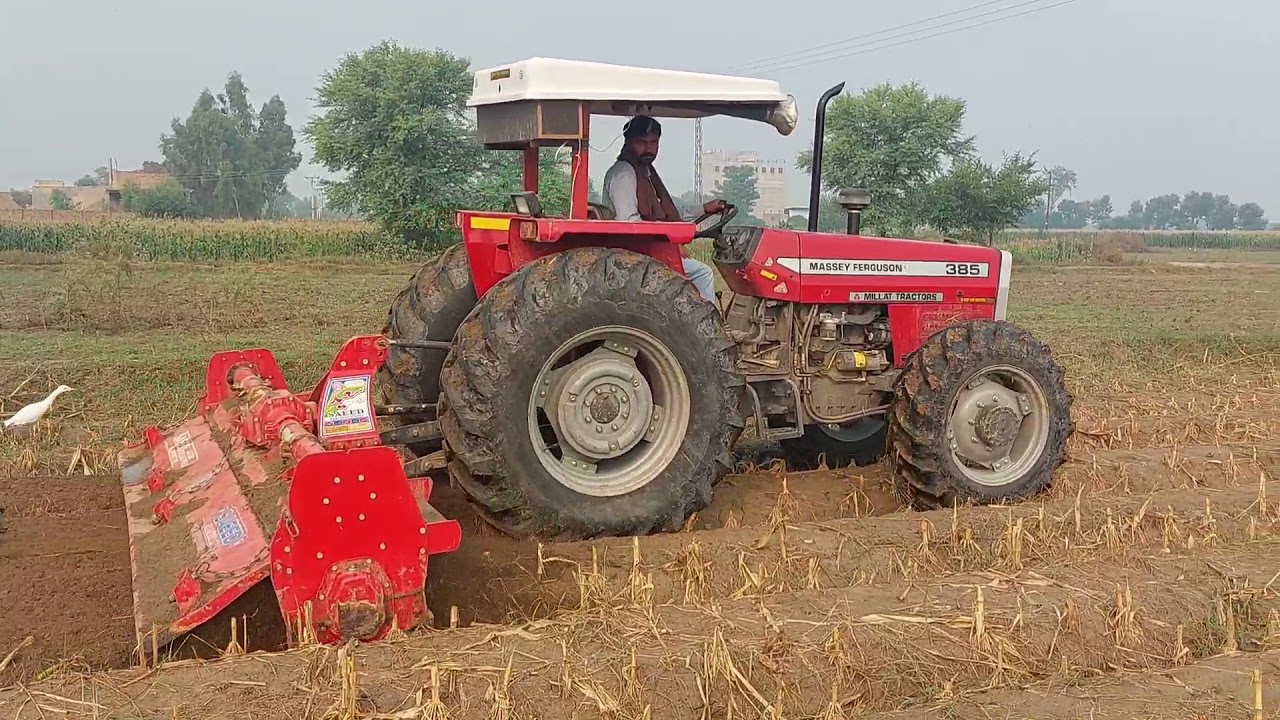 MF 385 4x4 rotavator 90 cutter