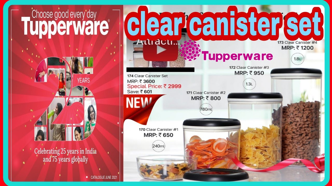 Tupperware 2021 New clear consister set,stylist and Elegant. Tupperware India.