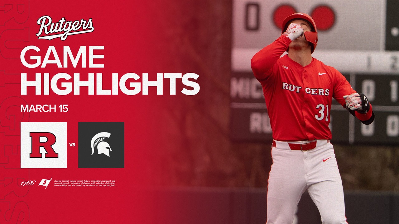 Rutgers Baseball vs. Michigan State Highlights | 3/15/2026