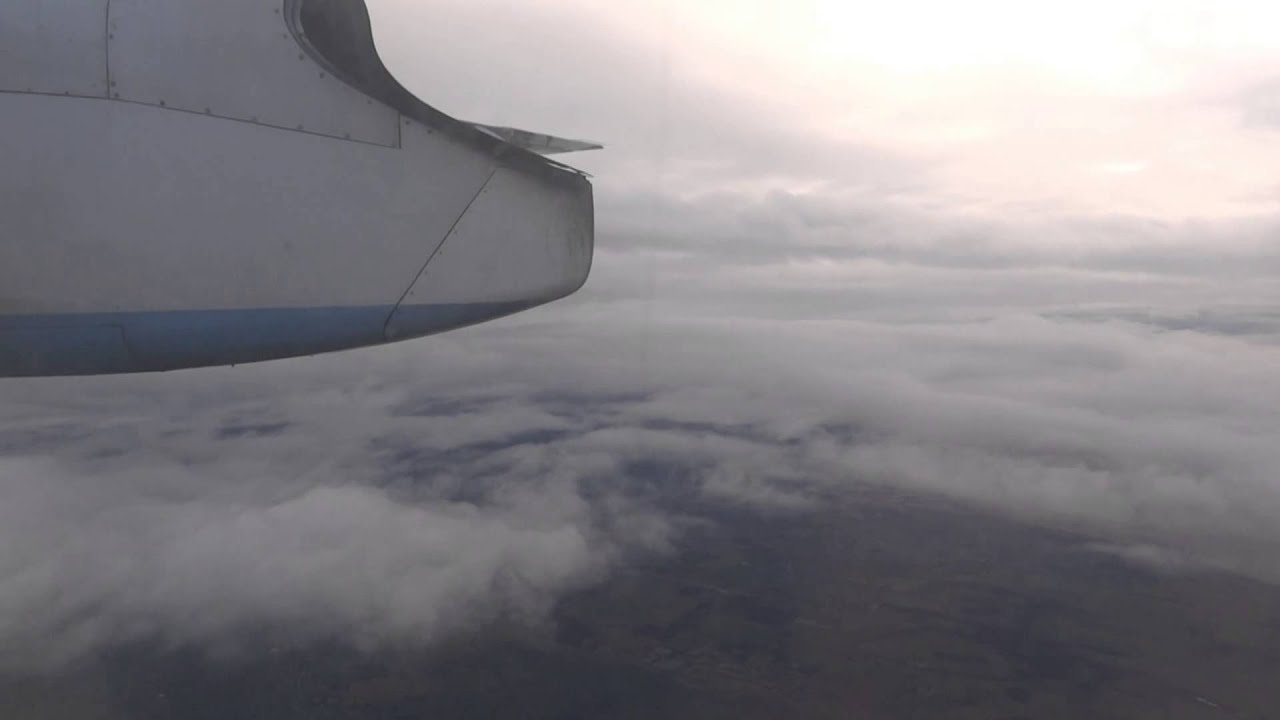Flybe DH4 G-JECP Isle of Man to Manchester FULL FLIGHT inc GO AROUND at MAN