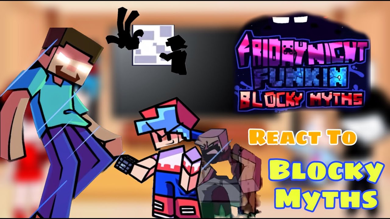 Blocky Myths VS Herobrine FULL WEEK + Notch || Fnf React To Blocky Myths (Minecraft/Creepypasta)