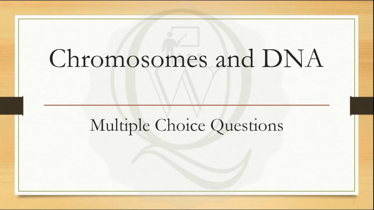 Chromosomes and DNA  | Multiple Choice Questions | Solved