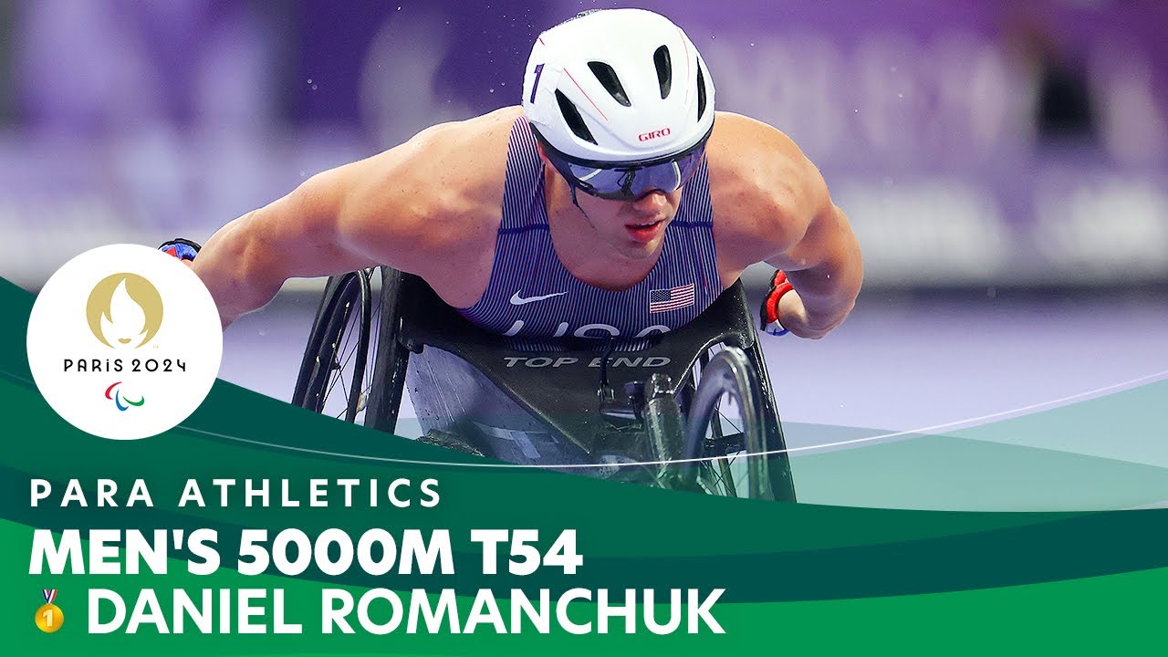 Gold Rush For Team USA 🇺🇸🏁 Daniel Romanchuk’s 5000m T54 Victory