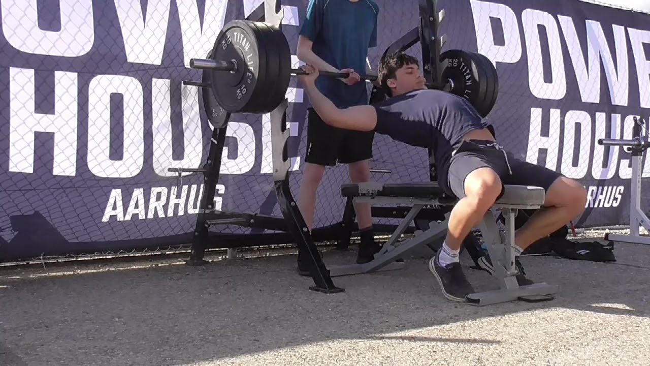 120KG Bench press competition standard. 15 years old