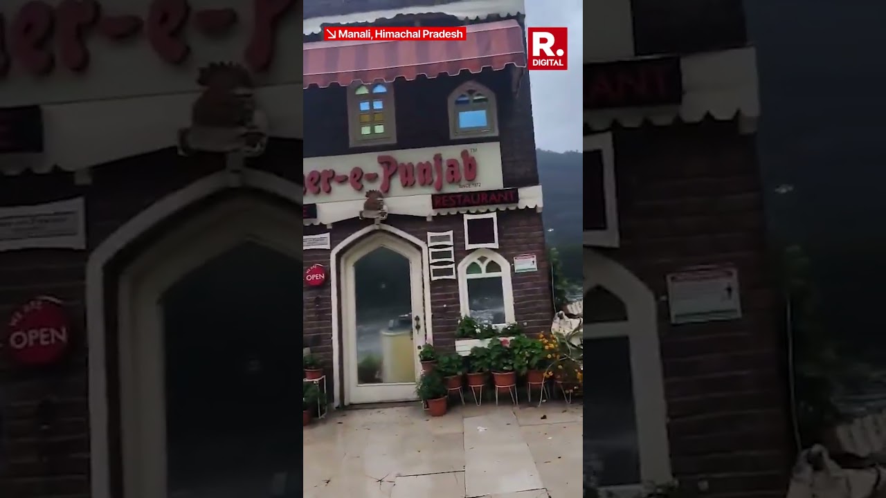 Floods Sweep Away Shops & Restaurant in Manali