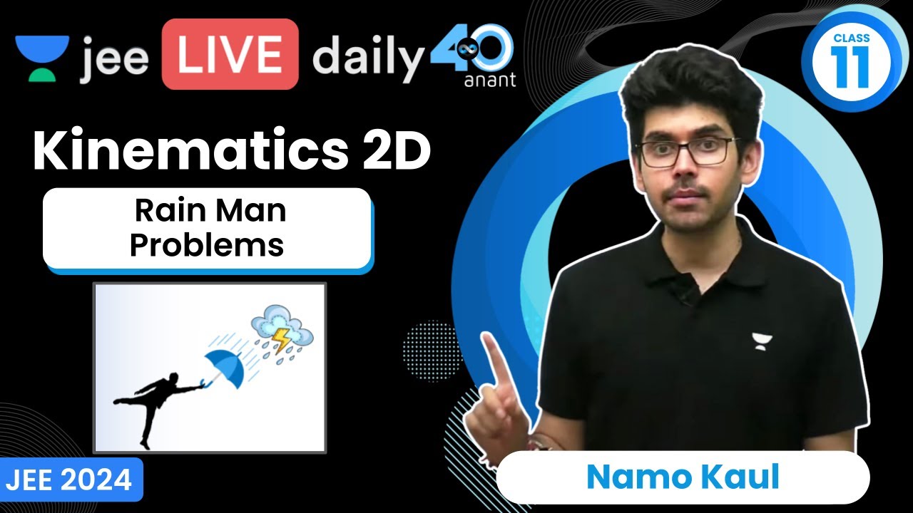 Kinematics 2D L6 | Rain Man Problems | #jee2024 #jee2025 #jeephysics #namokaul