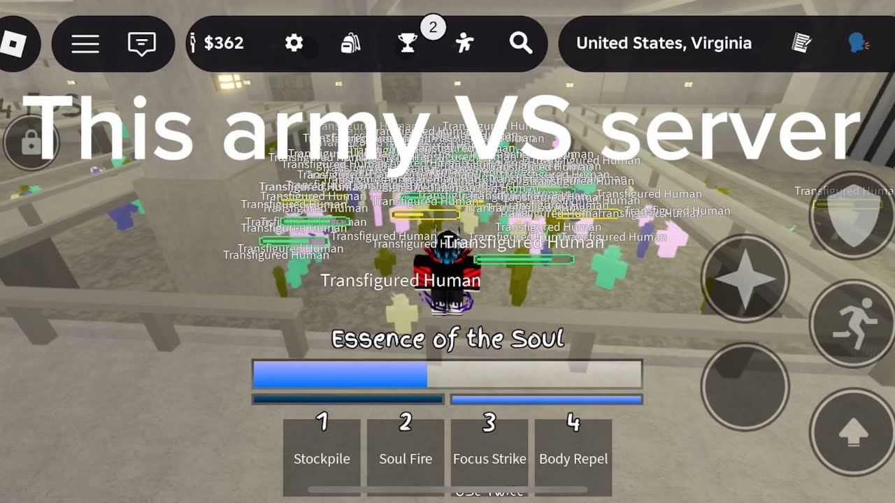 ARMY VS SERVER JJS #roblox #gaming #jjk #jjs