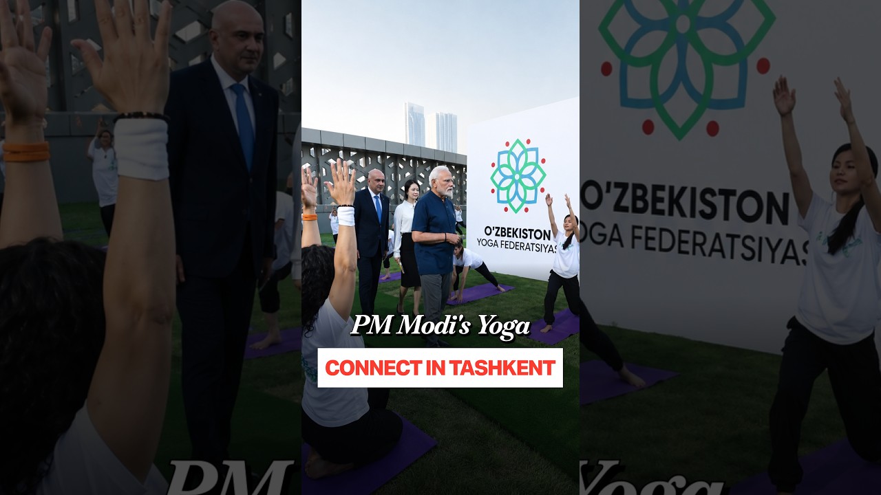PM Modi Joins Yoga Programme in Tashkent During Uzbekistan Visit