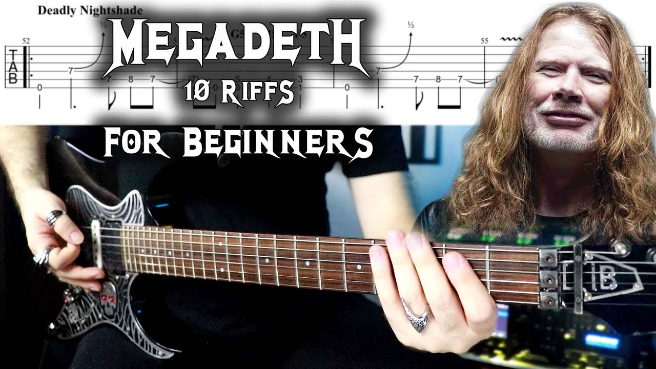 10 Easy & Cool MEGADETH Guitar Riffs | With Tabs