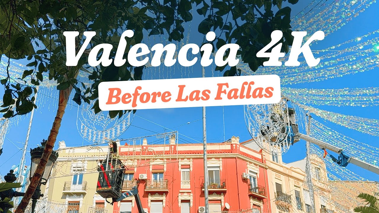 The Real Valencia: Ancient Streets, Flowers & Las Fallas Magic | 4K Walk