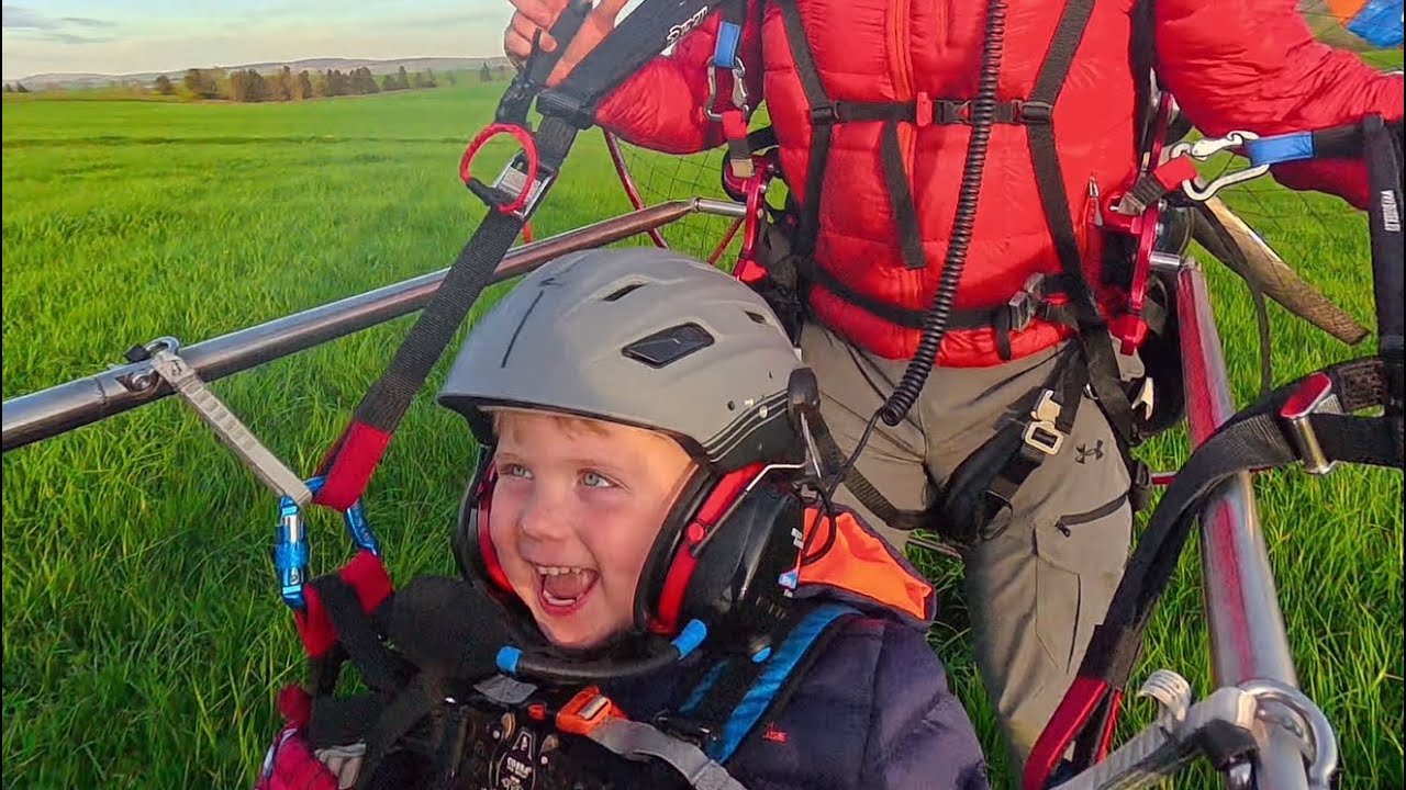 The Youngest Pilot? | Watch This 4-Year-Old’s First Paramotor Ride! 🪂